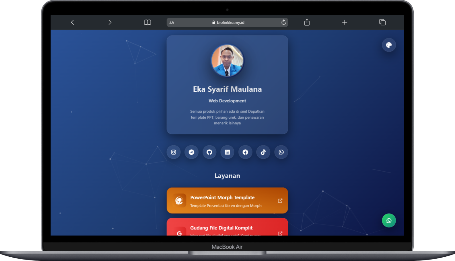 Biolinkku: Template Bio Link & Dashboard Admin