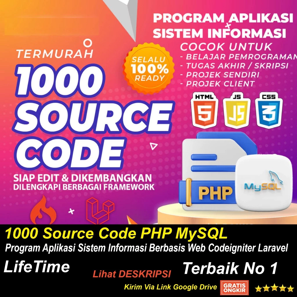 1000+ SOURCE CODE PHP MySQL (Siap Pakai)