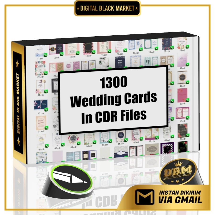 1300 Wedding Cards In CorelDraw Files
